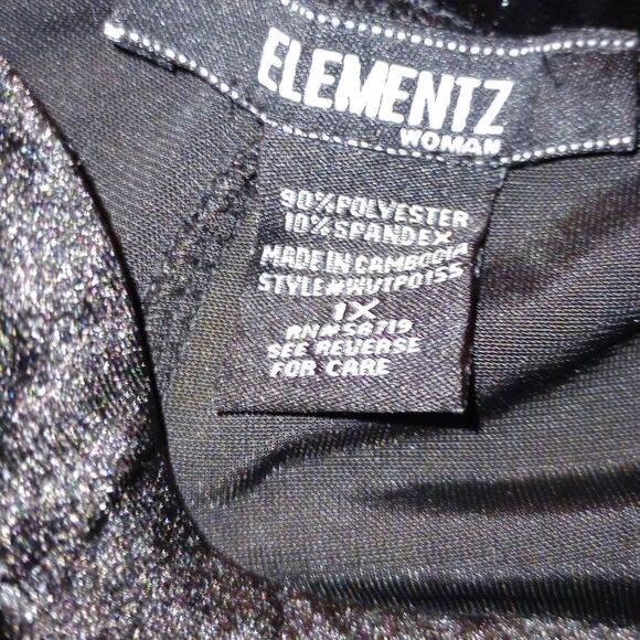 🆕🤵🏽Elementz 2 Piece Black Velour Pants Set With Silver Flowers - Picture 7 of 7